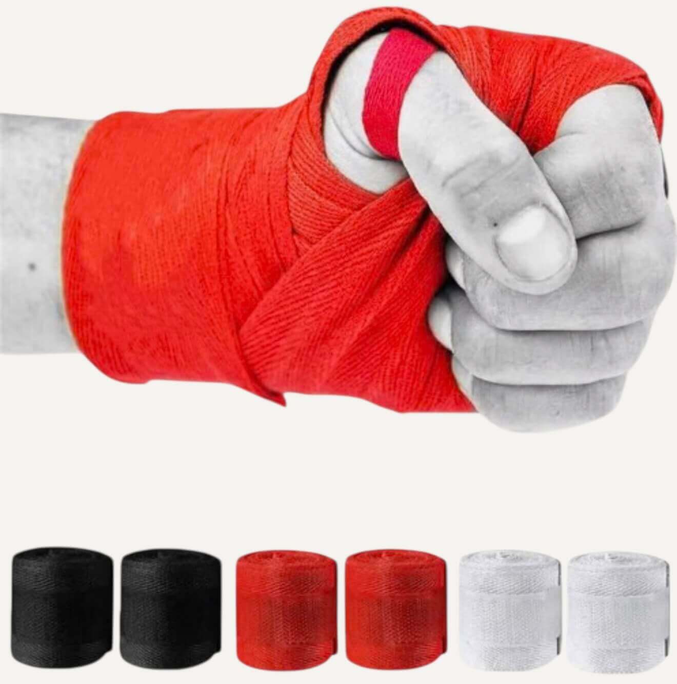 Protect Every Punch — 2-Pack Cotton Boxing Hand Wraps for MMA & Kickboxing