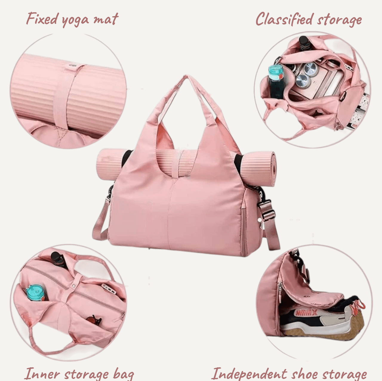 Carry Your Practice — The Yoga Mat Bag with Shoe Pocket & Adjustable Strap